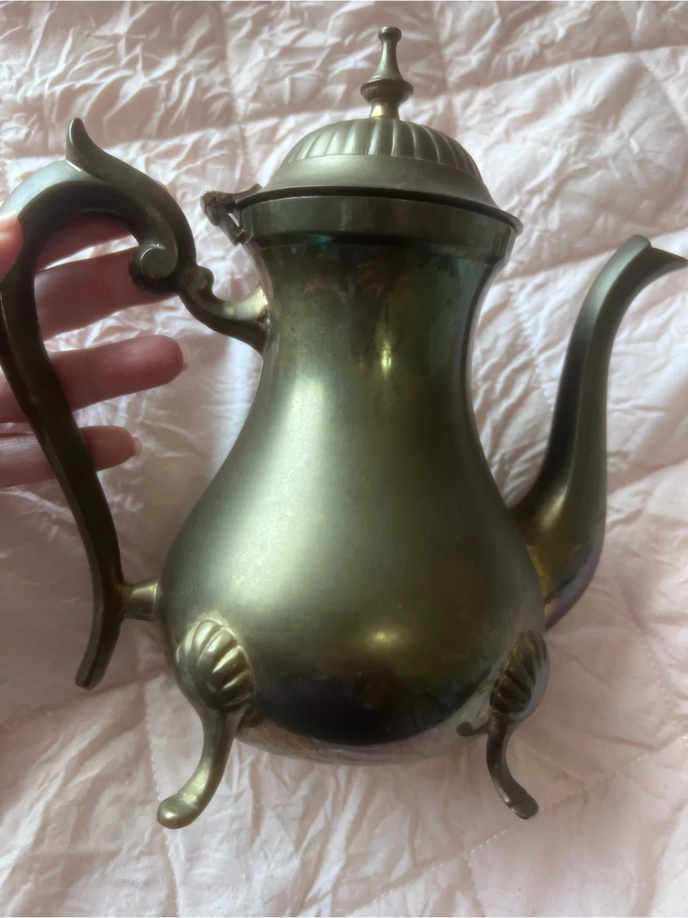 Source Unknown Brass-Colored Ornate Coffee Pot